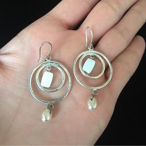 Vintage Circle Dangle Earrings